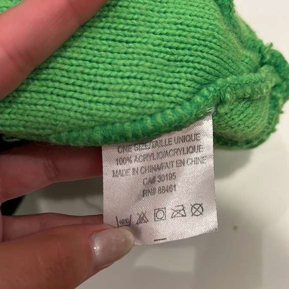 Green Beanie Hat with Gold Logo - Picture 4 of 4